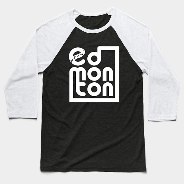 Edmonton outside the box Baseball T-Shirt by Edmonton River